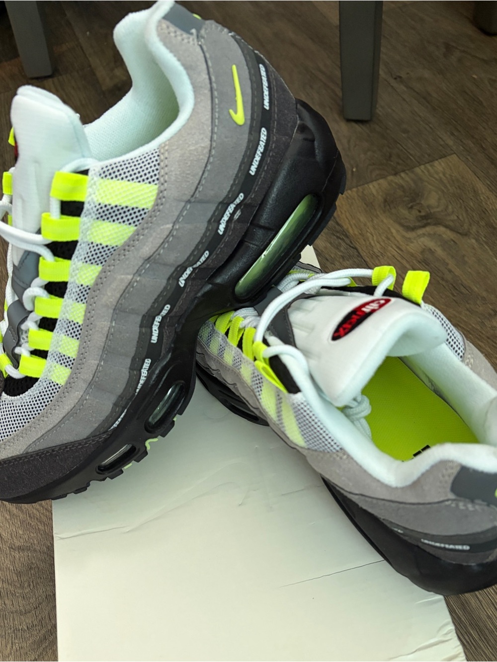 Size - 9.5 Neon/Undefeated collab Air Max 95 Style Sneakers
